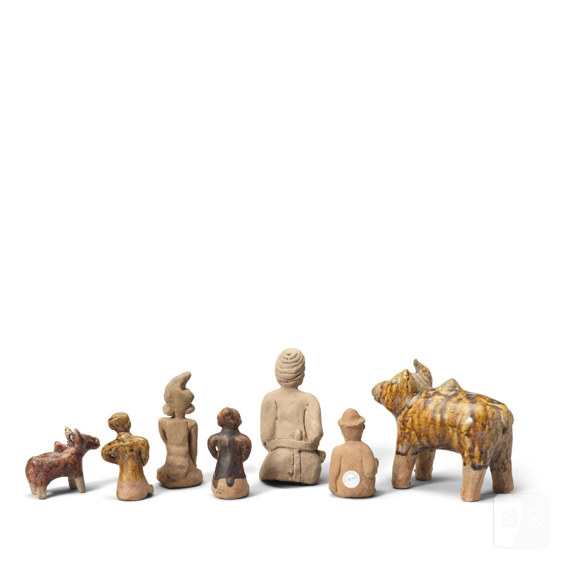 東南亞 約一四零零至一五零零年 陶塑像一組七件 | A GROUP OF SEVEN POTTERY FIGURES - 图2